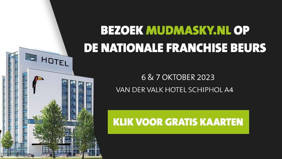 Bezoek Mudmasky op de Nationale Franchise Beurs op 6 & 7 Oktober!